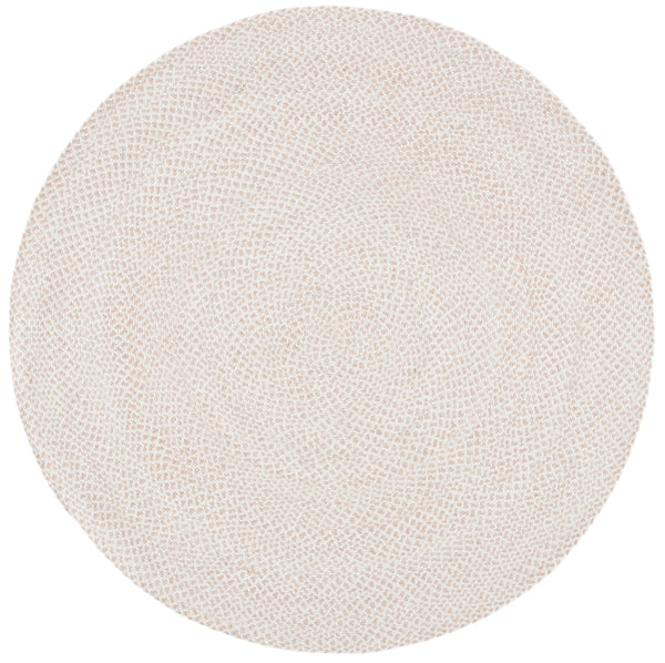 Braided 801 Hand Woven 100% Polyester Contemporary Rug Ivory / Beige 100% Polyester BRD801A-5R