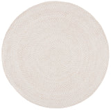 Braided 801 Hand Woven 100% Polyester Contemporary Rug Ivory / Beige 100% Polyester BRD801A-5R