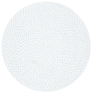 Braided 801 Hand Woven 100% Polyester Contemporary Rug Ivory / Light Blue 100% Polyester BRD801B-3R