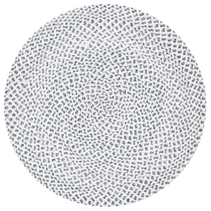 Braided 801 Hand Woven 100% Polyester Contemporary Rug Grey / Ivory 100% Polyester BRD801F-3R