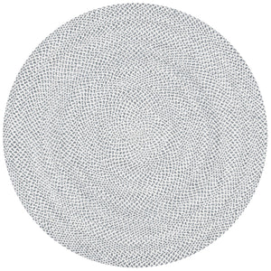 Braided 801 Hand Woven 100% Polyester Contemporary Rug Grey / Ivory 100% Polyester BRD801F-5R