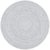 Braided 801 Hand Woven 100% Polyester Contemporary Rug Grey / Ivory 100% Polyester BRD801F-5R