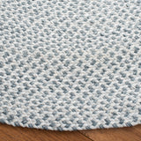 Braided 801 Hand Woven 100% Polyester Contemporary Rug Silver / Ivory 100% Polyester BRD801G-5R