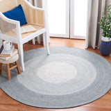 Braided 802 Hand Woven 100% Polyester Contemporary Rug Grey / Ivory 100% Polyester BRD802A-5R