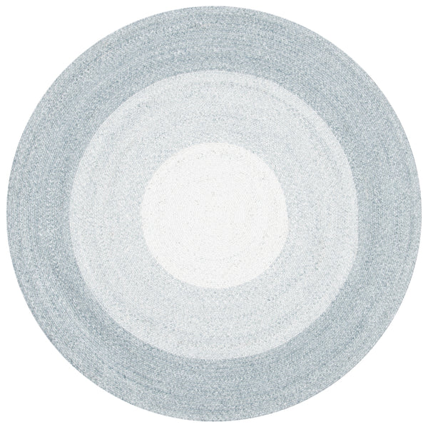 Braided 802 Hand Woven 100% Polyester Contemporary Rug Grey / Ivory 100% Polyester BRD802A-5R