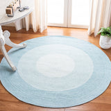 Braided 802 Hand Woven 100% Polyester Contemporary Rug Aqua / Ivory 100% Polyester BRD802J-5R