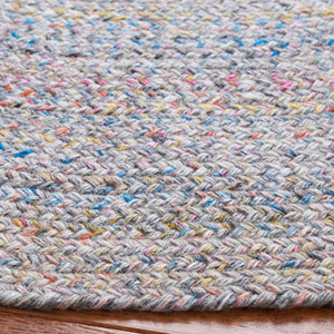 Braided 851  Flat Weave 100% Pet Yarn Rug Yellow / Grey