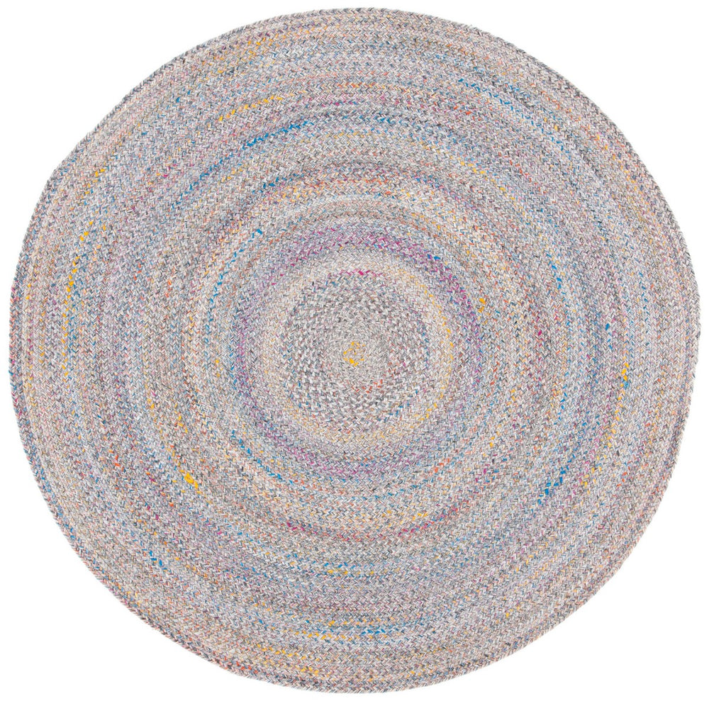 Braided 851  Flat Weave 100% Pet Yarn Rug Yellow / Grey