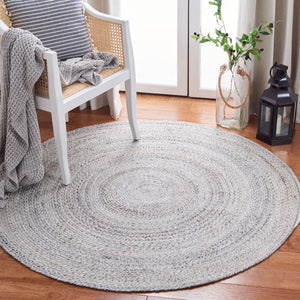 Braided 851  Flat Weave 100% Pet Yarn Rug Grey