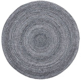 Braided 851  Flat Weave 100% Pet Yarn Rug Charcoal