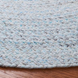 Braided 851  Flat Weave 100% Pet Yarn Rug Blue / Grey