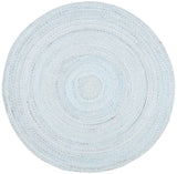 Braided 851  Flat Weave 100% Pet Yarn Rug Blue / Grey