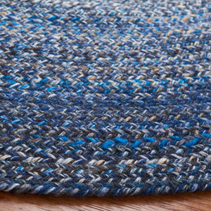 Braided 851  Flat Weave 100% Pet Yarn Rug Navy