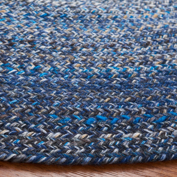 Braided 851  Flat Weave 100% Pet Yarn Rug Navy