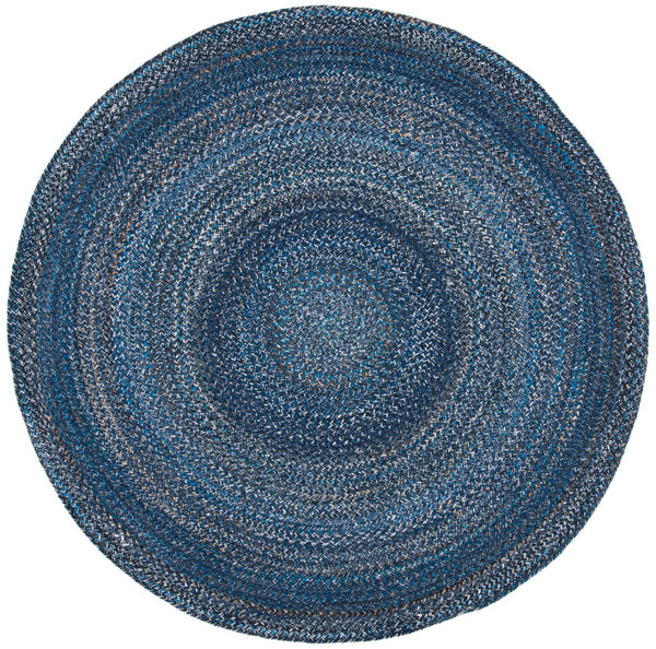 Braided 851  Flat Weave 100% Pet Yarn Rug Navy