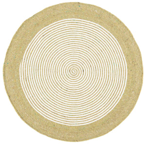 Braided 904 Contemporary Hand Woven 60% Wool, 40% Cotton Rug Green / Ivory