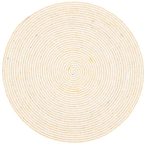 Braided 905 Contemporary Hand Woven 60% Wool, 40% Cotton Rug Gold / Ivory