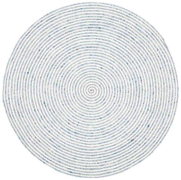 Braided 905 Contemporary Hand Woven 60% Wool, 40% Cotton Rug Grey / Ivory