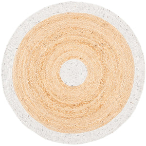 Braided 910 Contemporary Hand Woven 50%Jute, 25% Wool, 25% Cotton Rug Light Grey / Natural