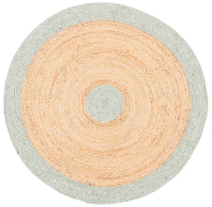 Braided 910 Contemporary Hand Woven 50%Jute, 25% Wool, 25% Cotton Rug Sage / Gold