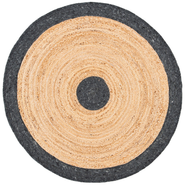 Braided 910 Contemporary Hand Woven 50%Jute, 25% Wool, 25% Cotton Rug Black / Gold