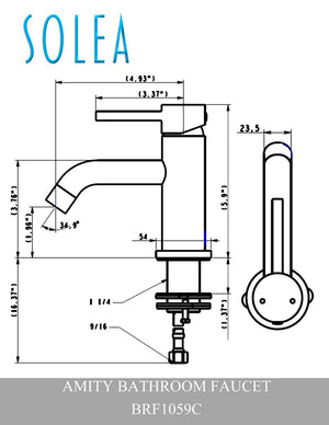 Amity Bathroom Faucet – Elegant Chrome Vessel Design, Single Handle, Perfect for Stylish Spaces