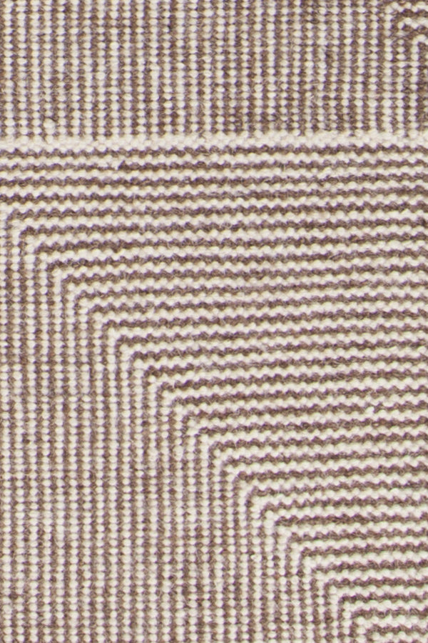 Chandra Rugs Bristol 100% Wool Hand-Woven Flatweave Rug Brown/White 9' x 13'