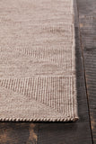 Chandra Rugs Bristol 100% Wool Hand-Woven Flatweave Rug Brown/White 9' x 13'