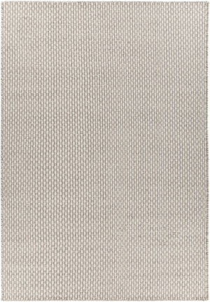 Chandra Rugs Bristol 100% Wool Hand-Woven Flatweave Rug Grey/White 9' x 13'