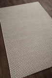 Chandra Rugs Bristol 100% Wool Hand-Woven Flatweave Rug Grey/White 9' x 13'