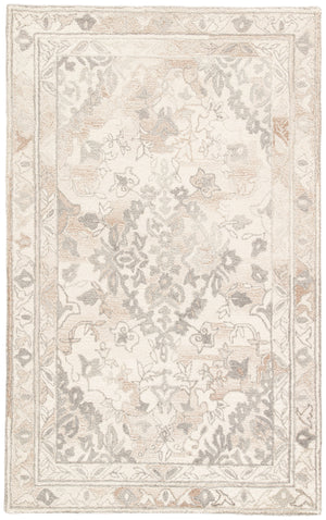 Jaipur Living Arabia Handmade Floral White/ Gray Area Rug (9'X12')