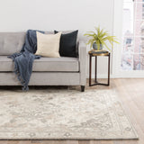 Jaipur Living Arabia Handmade Floral White/ Gray Area Rug (9'X12')