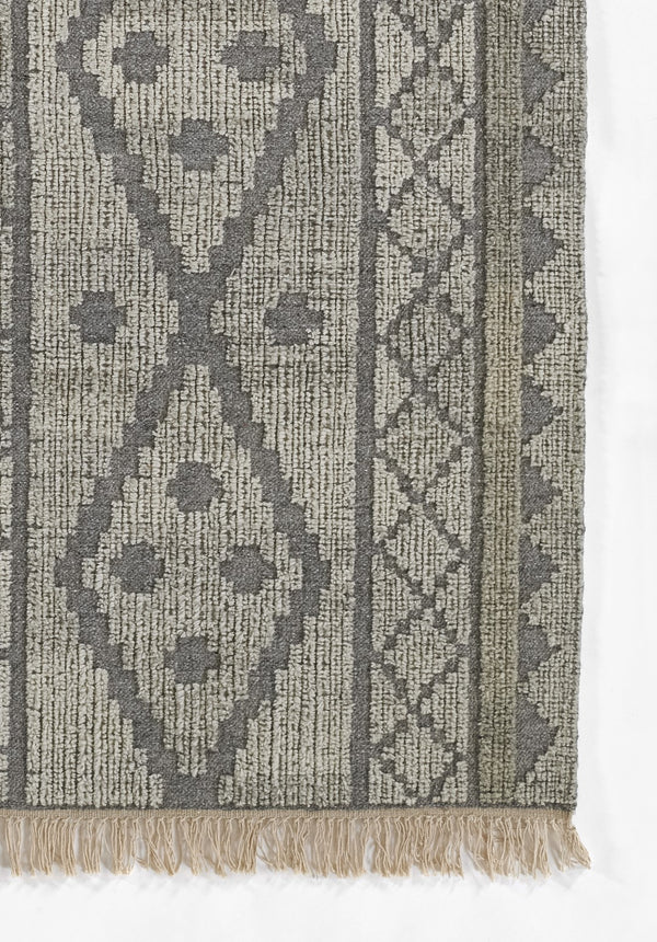 Momeni Bristol BRS-1 Hand Woven Traditional Geometric Indoor Area Rug Grey 9' x 12' BRISTBRS-1GRY90C0