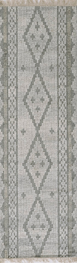 Momeni Bristol BRS-1 Hand Woven Traditional Geometric Indoor Area Rug Grey 9' x 12' BRISTBRS-1GRY90C0