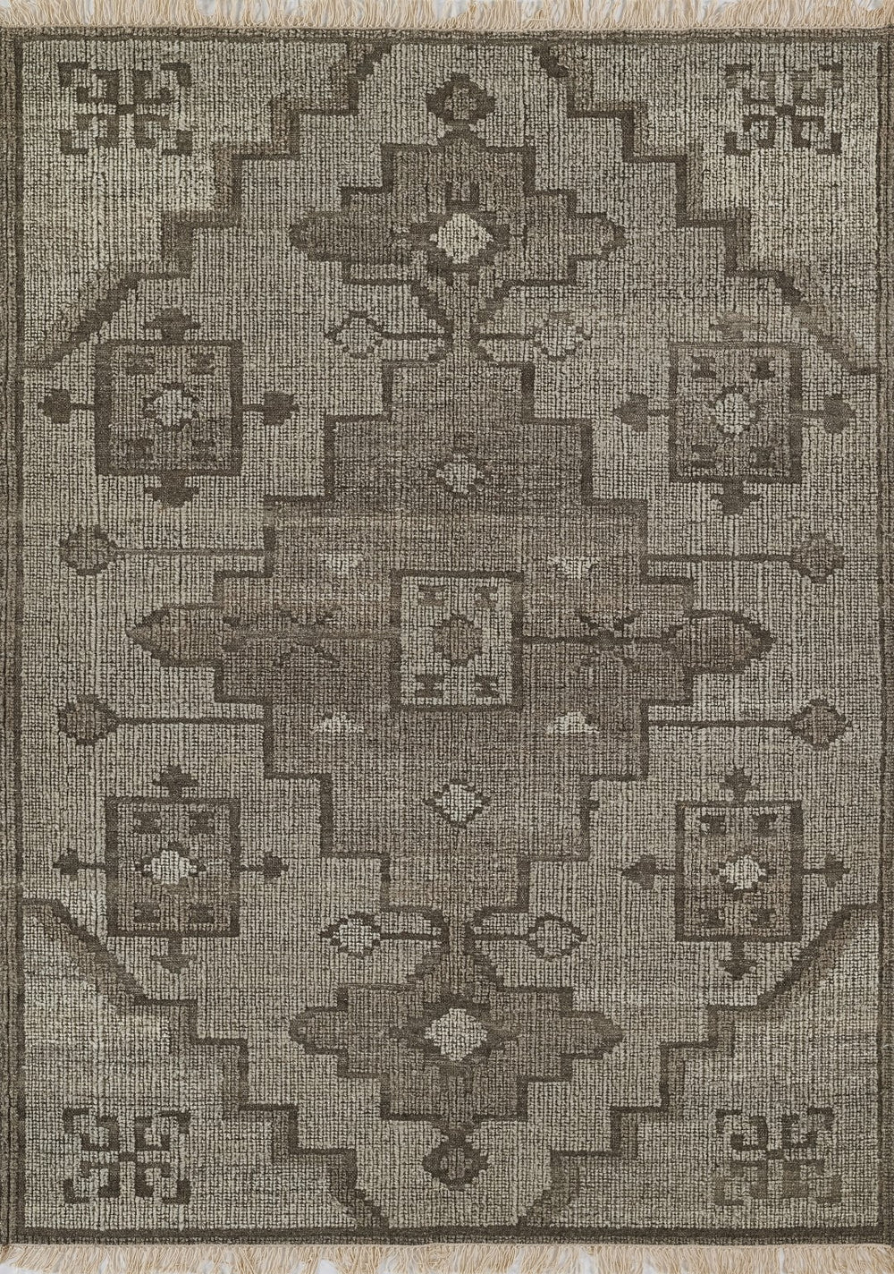 Momeni Bristol BRS-3 Hand Woven Traditional Medallion Indoor Area Rug Natural 9' x 12' BRISTBRS-3NAT90C0