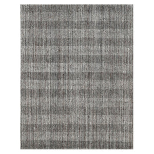 AMER Rugs Brooklyn BRK-1 Hand-Loomed Plaid Transitional Area Rug Gray 10' x 14'