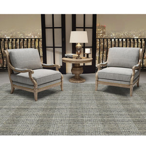 AMER Rugs Brooklyn BRK-2 Hand-Loomed Plaid Transitional Area Rug Beige 10' x 14'