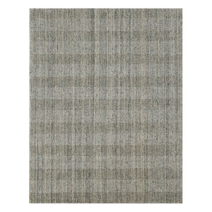 AMER Rugs Brooklyn BRK-2 Hand-Loomed Plaid Transitional Area Rug Beige 10' x 14'