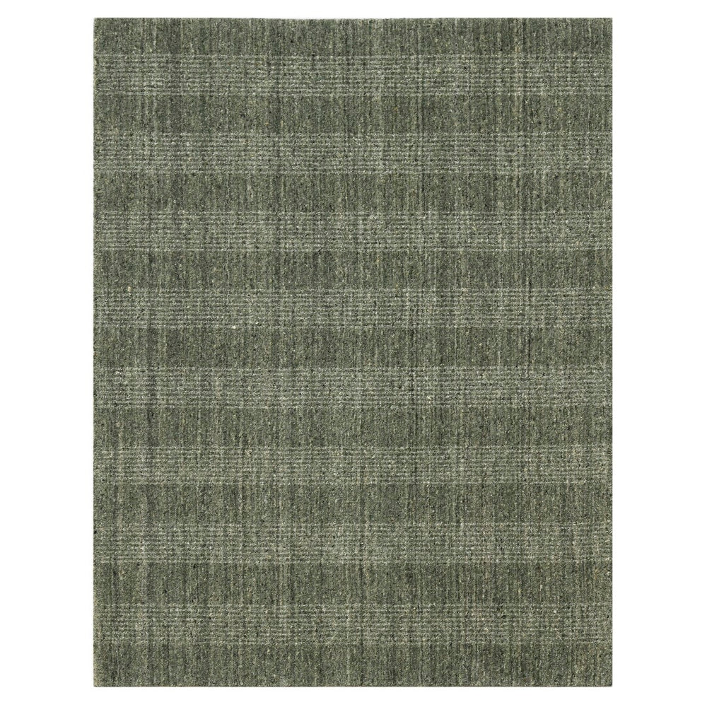 AMER Rugs Brooklyn BRK-3 Hand-Loomed Plaid Transitional Area Rug Green 10' x 14'