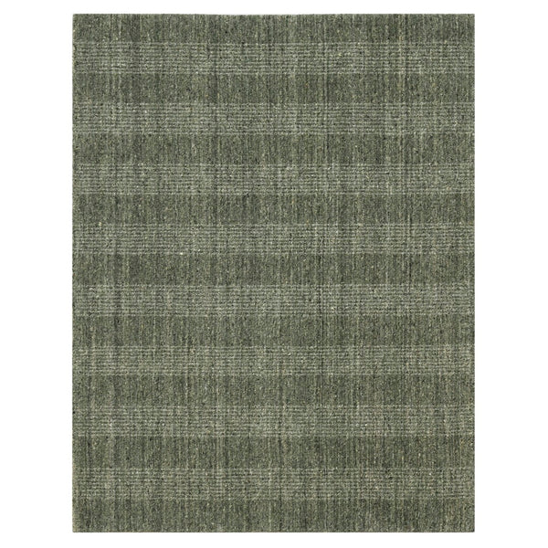 AMER Rugs Brooklyn BRK-3 Hand-Loomed Plaid Transitional Area Rug Green 10' x 14'