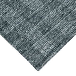 AMER Rugs Brooklyn BRK-4 Hand-Loomed Plaid Transitional Area Rug Blue 10' x 14'