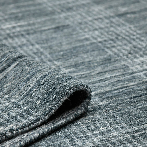 AMER Rugs Brooklyn BRK-4 Hand-Loomed Plaid Transitional Area Rug Blue 10' x 14'