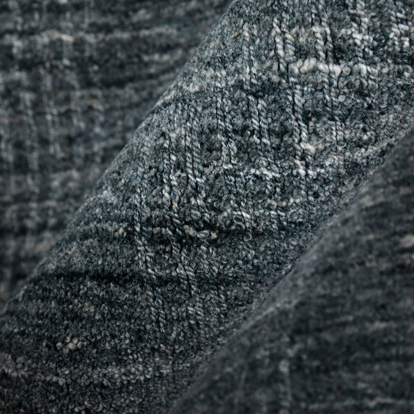 AMER Rugs Brooklyn BRK-4 Hand-Loomed Plaid Transitional Area Rug Blue 10' x 14'