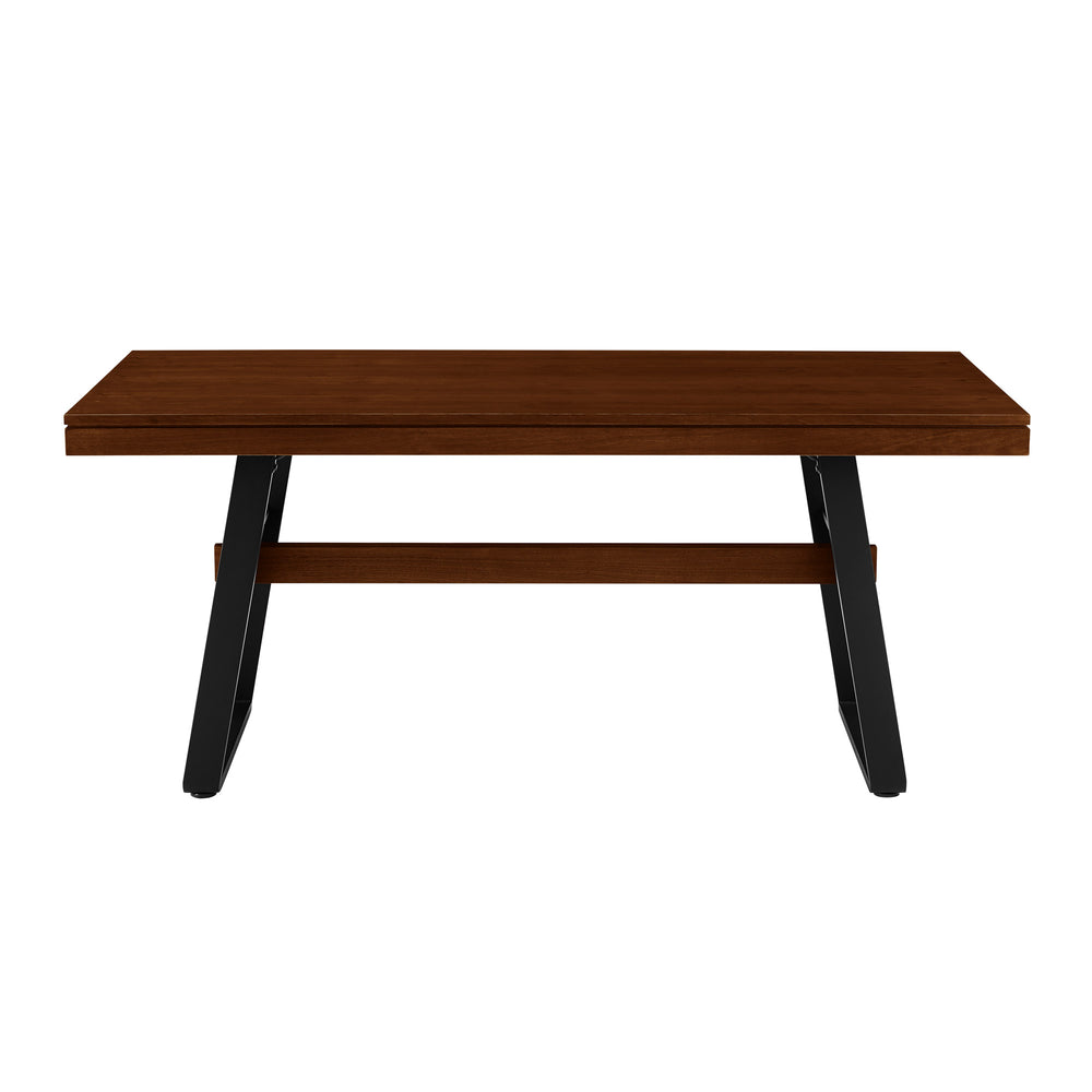 Walker Edison Brickell Industrial/Modern Farmhouse 72" Modern Industrial Dining Table BRLD2DDWVS