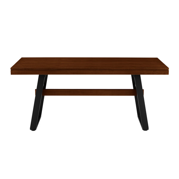 Walker Edison Brickell Industrial/Modern Farmhouse 72" Modern Industrial Dining Table BRLD2DDWVS