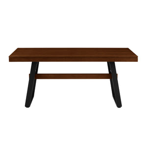 Walker Edison Brickell Industrial/Modern Farmhouse 72" Modern Industrial Dining Table BRLD2DDWVS