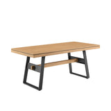 Walker Edison Brickell Industrial/Modern Farmhouse 72" Modern Industrial Dining Table BRLD2DLAVS