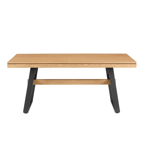Walker Edison Brickell Industrial/Modern Farmhouse 72" Modern Industrial Dining Table BRLD2DLAVS