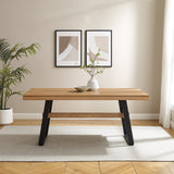 Walker Edison Brickell Industrial/Modern Farmhouse 72" Modern Industrial Dining Table BRLD2DLAVS