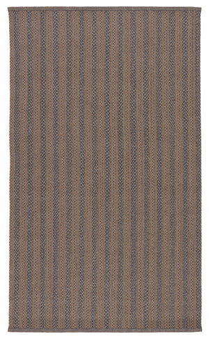 Jaipur Living Madaket Indoor/ Outdoor Striped Taupe/ Gray Area Rug (8'10"X11'9")